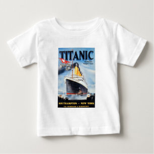 Camiseta Para Bebê Linha White Star Titanic - Maior Liner do Mundo