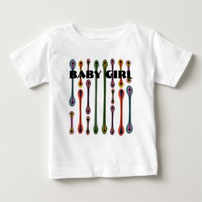 Camiseta Para Bebê Linhas Atômicas (Frente)
