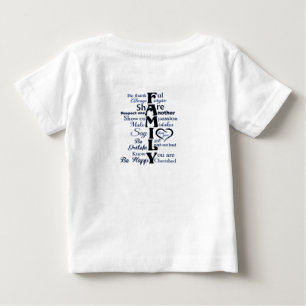 Camiseta Para Bebê Linhas da família T-Shirt