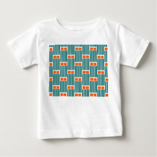 Camiseta Para Bebê Linhas e Caixas de Teto