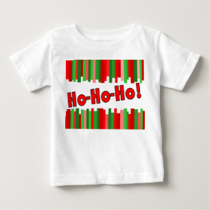 Camiseta Para Bebê Linhas Geladas - Camisa-T de Bebê Vermelha e Verde