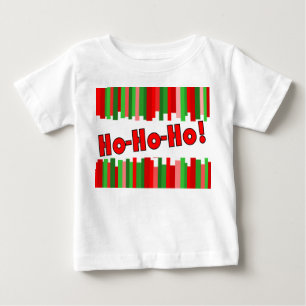 Camiseta Para Bebê Linhas intermitentes - Vermelho e Verde