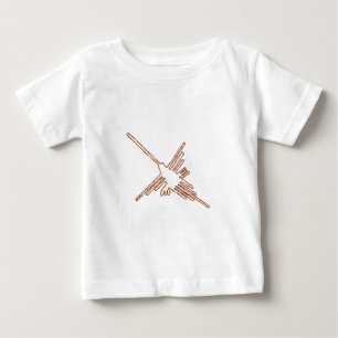 Camiseta Para Bebê Linhas Nazca - Esquema de Hummingbird