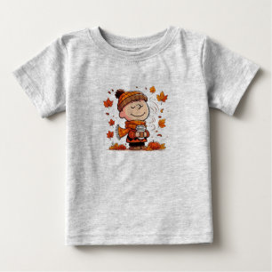 Camiseta Para Bebê Linus Pumpkin Bonito Cai Bebê Tumulheira e Camis