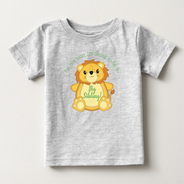 Camiseta Para Bebê Lion Chá de fraldas Safari (Frente)