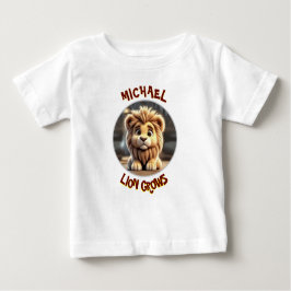 Camiseta Para Bebê Lion cresce