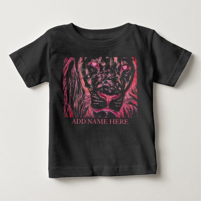 Camiseta Para Bebê Lion Kid (Frente)