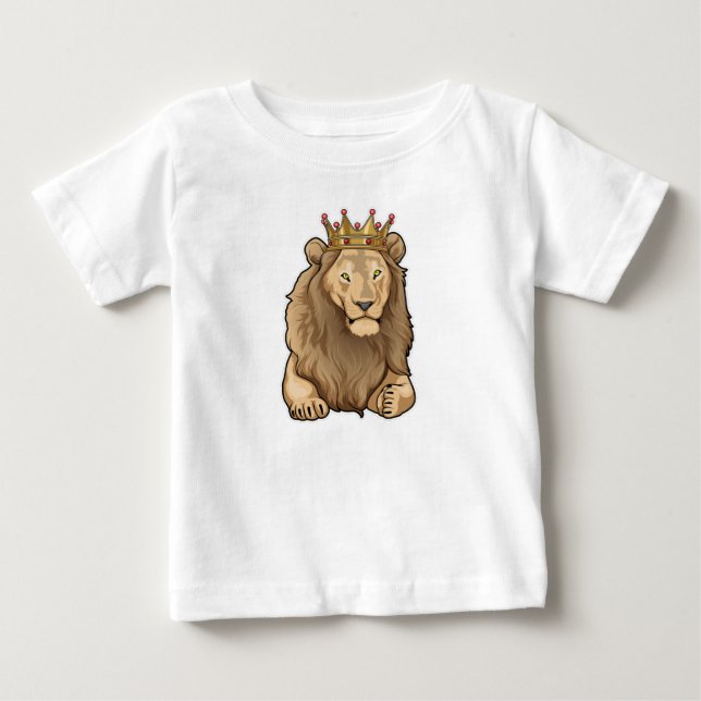 Camiseta Para Bebê Lion King Crown (Frente)