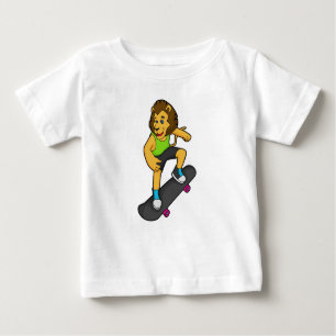 Camiseta Para Bebê Lion Skater