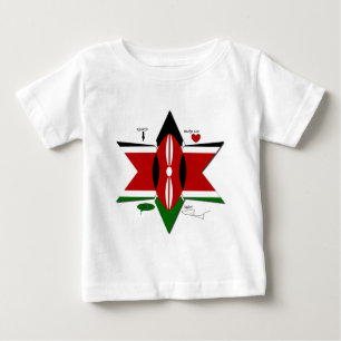 Camiseta Para Bebê Lista de baldes com bandeira do safari nacional do