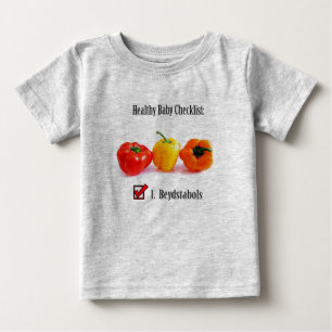 Camiseta Para Bebê Lista de verificação (filipina) saudável do beb