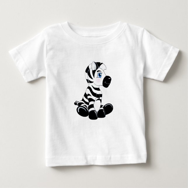 Camiseta Para Bebê Listra a zebra do bebê (Frente)