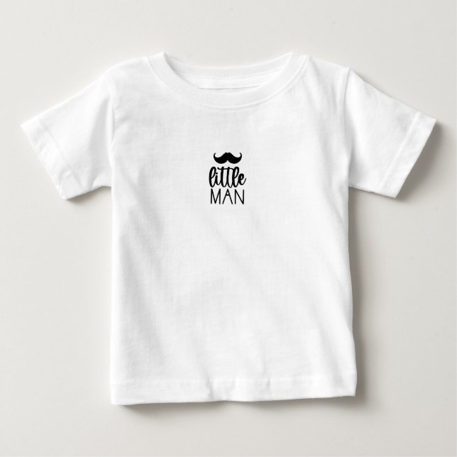 Camiseta Para Bebê Litlte Man (Frente)