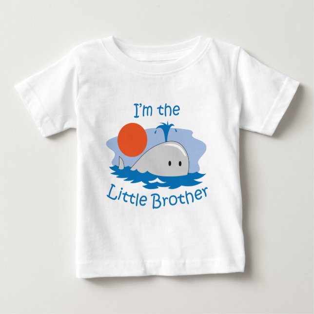 Camiseta Para Bebê Little Brother (Frente)