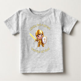 Camiseta Para Bebê Little but a great warrior of God 