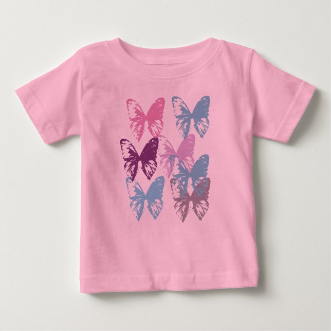 Camiseta Para Bebê Little butterflies tshirt for baby (Frente)