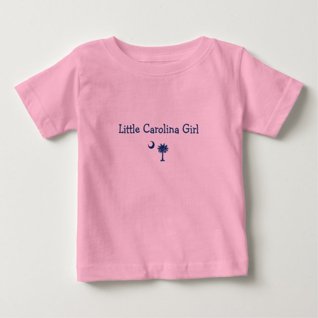 Camiseta Para Bebê Little Carolina Girl (Frente)