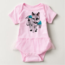 Camiseta Para Bebê Little Cartoon Angel Cat