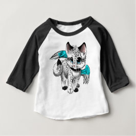 Camiseta Para Bebê Little Cartoon Angel Cat