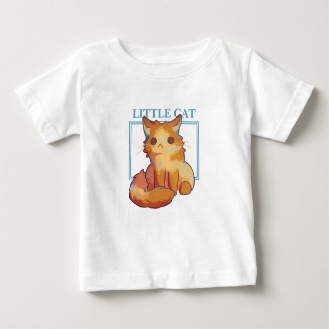Camiseta Para Bebê Little Cat Drawing tshirt kids (Frente)