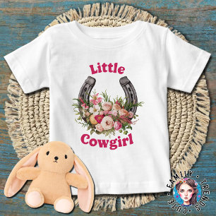 Camiseta Para Bebê Little Cowgirl Western