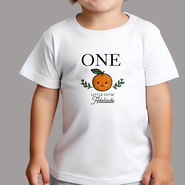 Camiseta Para Bebê Little Cutie T-Shirt 1st Birthday Party  (Criador carregado)