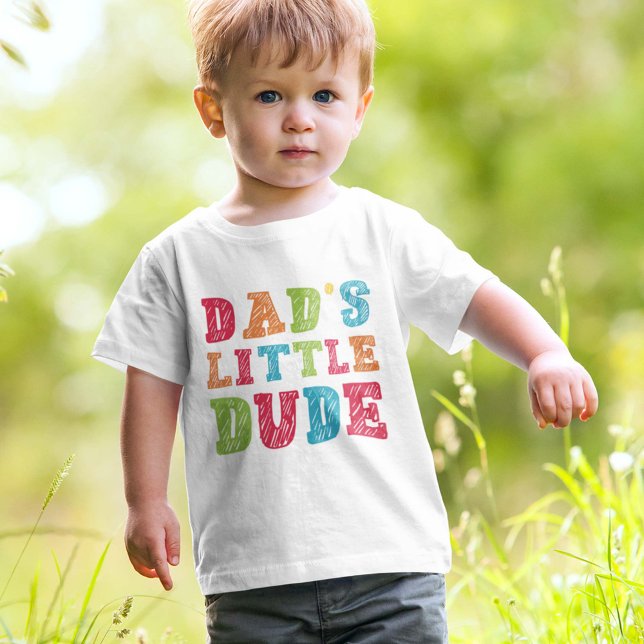 Camiseta Para Bebê Little Dude do pai (Criador carregado)