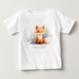Camiseta Para Bebê Little fox in winter, personalized