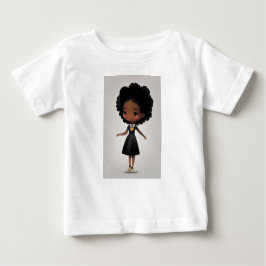 Camiseta Para Bebê Little Fro Princess