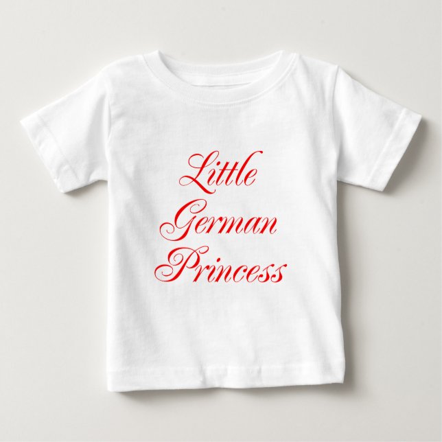 Camiseta Para Bebê Little German Princess (Frente)