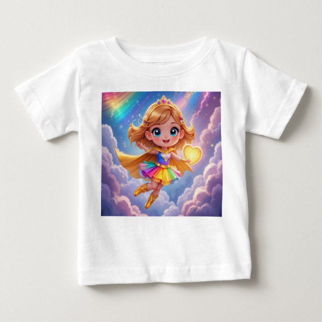 Camiseta Para Bebê Little Hero, Big Dreams (Frente)