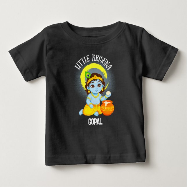 Camiseta Para Bebê Little Krishna (Frente)