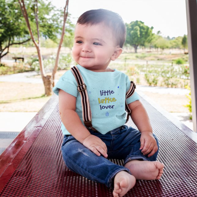 Camiseta Para Bebê Little Latke Lover Hanukkah  (Criador carregado)