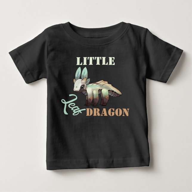 Camiseta Para Bebê Little leaf Dragon (Frente)