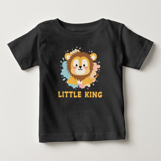 Camiseta Para Bebê Little Lion King (Frente)