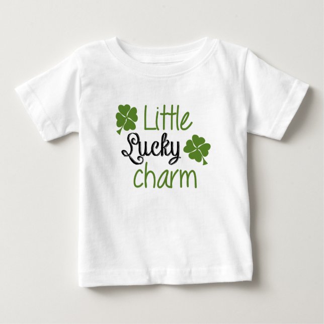 Camiseta Para Bebê Little Lucky Charm Baby Infant T-Shirt (Frente)