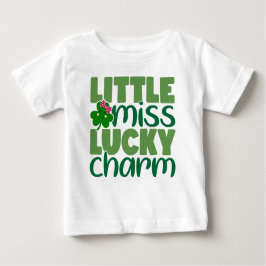 Camiseta Para Bebê Little Miss Lucky Charm