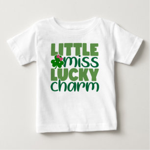 Camiseta Para Bebê Little Miss Lucky Charm