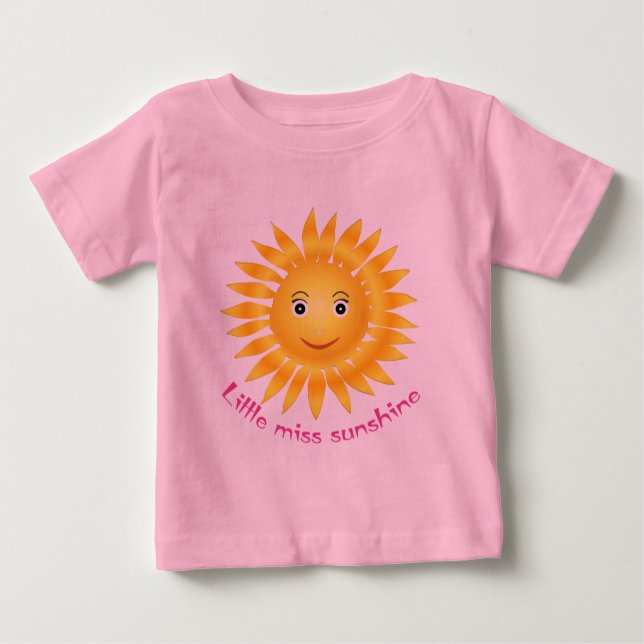 Camiseta Para Bebê Little miss sunshine (Frente)