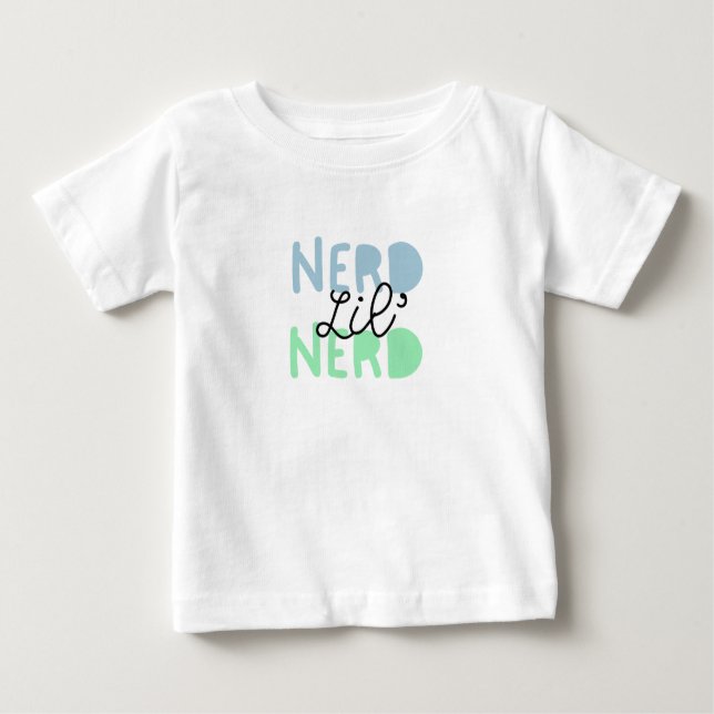Camiseta Para Bebê Little Nerd T-shirt  (Frente)