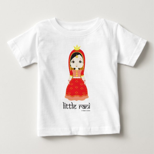 Camiseta Para Bebê Little Rani (Frente)