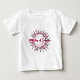 Camiseta Para Bebê Little Ray of Sunshine (Rosa)