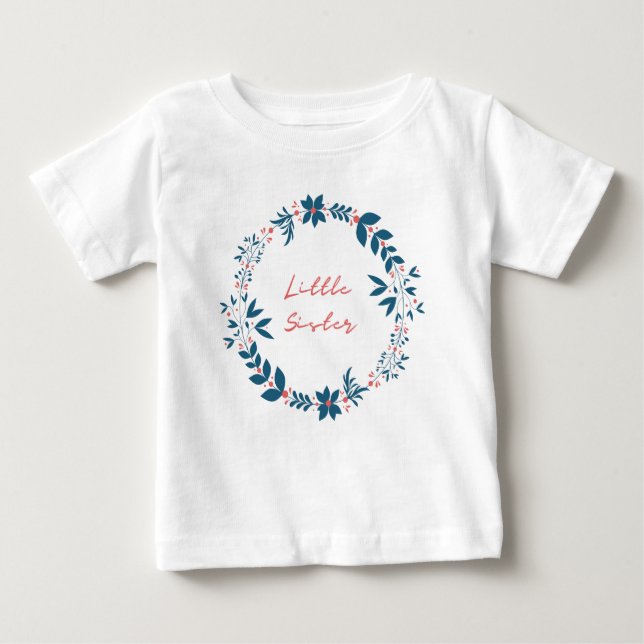 Camiseta Para Bebê Little Sister Baby T-shirt (Frente)