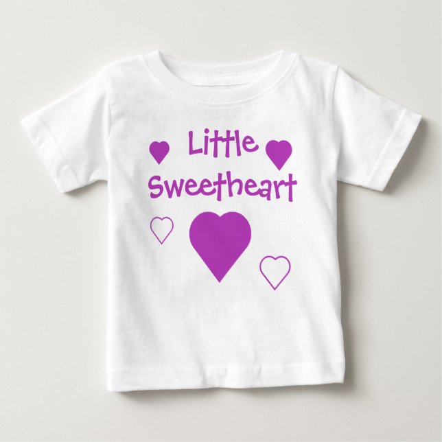 Camiseta Para Bebê Little Swetheart (Frente)