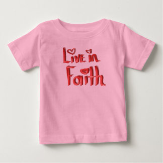 Camiseta Para Bebê Live in Faith Baby Tee