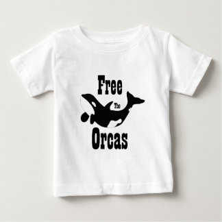 Camiseta Para Bebê Livre as orcas