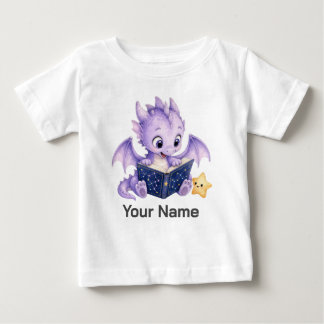 Camiseta Para Bebê Livro de Constelação de Dragão Personalizado