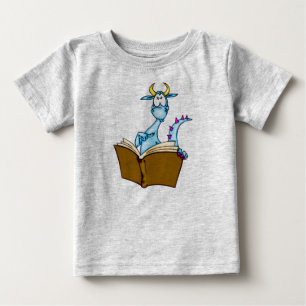 Camiseta Para Bebê Livro de leitura do dragão