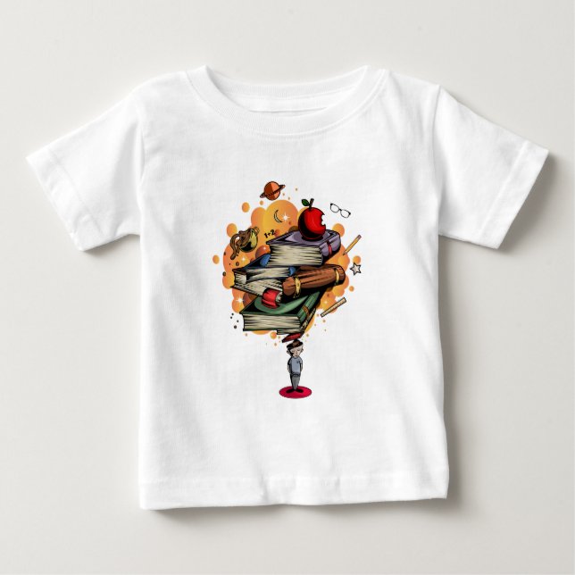 Camiseta Para Bebê Livro Inteligente (Frente)
