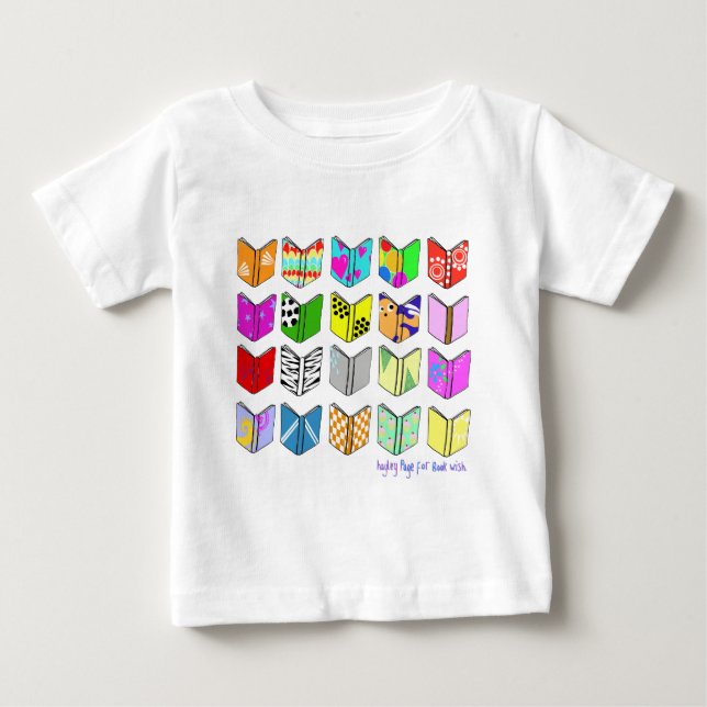 Camiseta Para Bebê Livros! (Frente)